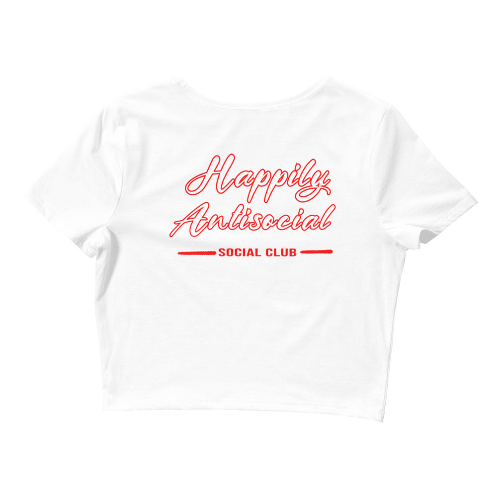 Women’s Be Yourself Happily Antisocial Crop Tee